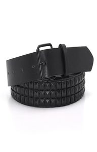 Cintos Moda Rivet Belt MenWomen039s Studded Punk Rock com Pin Fivela Drop Black1633314