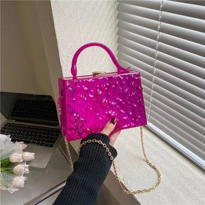 Przezroczysty akrylowy wieczorne sprzęgło ręczne torba moda Lady Crossbody Bagów na ramię Kobietowe torebki i torebki pudełko 240106