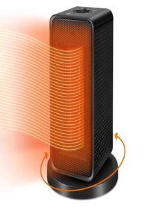 Space Heaters 1200W Adjustable Thermostat Portable Space Heater Electric PTC Heater Fast Heating Up Overheating Protection Fan Hea4886395