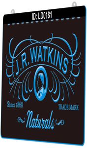 LD0181 J R Watkins Naturals 3D Gravura LED Sinal de luz Varejo inteiro 4513213