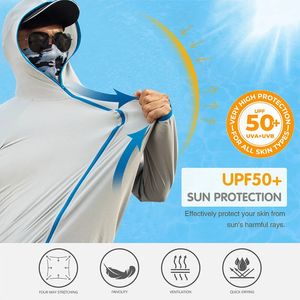 Männer Frauen Wasserdichte Sonnenschutzkleidung UPF 50 UV-Schutz Langarm Hoodie Tops Camping Regen Schnell trocknende Jacke 240106