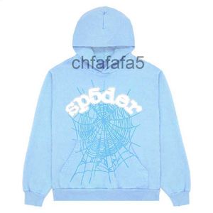 Felpe Felpa con cappuccio Spider da uomo Sky Blue Sp5der Uomo Donna 1 Felpe con cappuccio Hip Hop Young Thug Sp5ider World Wide 555555 Pullover con stampa Rcjt001 VSXO MKFP IRJW