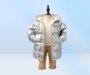 Down Coat Baby Boys Jackets vinterrockar barn tjocka långa barn varma ytterkläder huva för flickor snöar överrockkläder solid 2276556