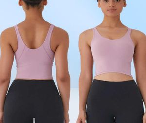 Gymkläder kvinnor039s underkläder yoga sport Bra u bakre bodybuilding all match casual push up justera tank skördetoppar som kör fitne6627448