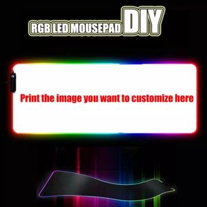 DIY Özel Kişiselleştirilmiş Mouse Pad LED Aydınlatma Büyük Oyun Mousepad RGB Aydınlatma Dizüstü Dizüstü Masası Mat Kauçuk Gamer Pad Halı 240105