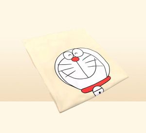 Highquality Designer Tide Marka Eklemi Kısa Tshirt Doraemon Klasik Logo Baskı Gevşek Pamuk Çift Tee Ben42b1563185736