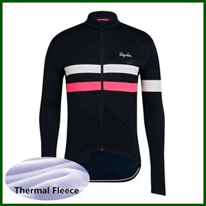 Pro Team Rapha Cycling Jersey Erkek Kış Termal Polar Uzun Kollu MTB Bisiklet Gömlek Bisiklet Üstleri Yarış Giysileri Açık Sportswea1849