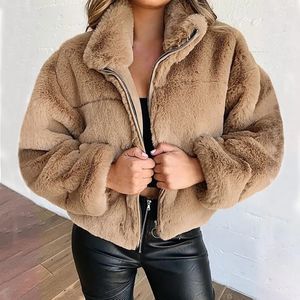 Women's Clothing Short Plus Size Zipper Cardigan Outer Puffer Jacket Autumn Winter Fashion Cropped Fleece Harajuku Coats 240105