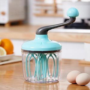 Manual egg beater household small semi-automatic egg white milk foam egg tart egg beater kitchen accessories 240106