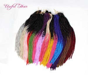 Extensões de cabelo loiro de crochê OMBRE COLOR FAUX LOCS Trança macia em pacotes dreadlocks trança sintética tranças de crochê CABELO MARLE3349138