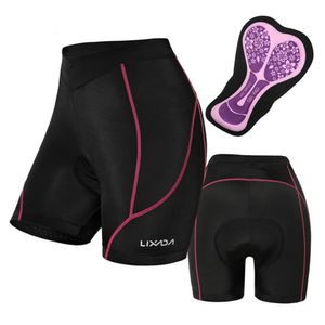 Lixada mulheres ciclismo shorts 3d espuma gel acolchoado à prova de choque mountain racing bike shorts respirável roupa interior cuecas 240105