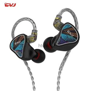 Telefon komórkowy słuchawki CVJ Angel Wings przewodowe słuchawki 3.5 mm Wtyczka słuchawkowa IEM Sport Uruchamianie słuchawek Karaoke HiFi Monitor 1DD SAŁY CSK CSN Mirror YQ240105