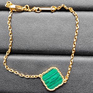 Bracciale fiore di lusso bracciali firmati donna gioielli in oro per madre braccialetto trifoglio S925 verde quadrifoglio braccialetto argento braccialetto amico regalo di nozze