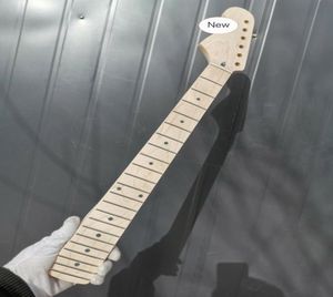 Nova guitarra pescoço 22 traste 255 polegada canadá maple dot inlay cabeça invertida inacabada 1544900