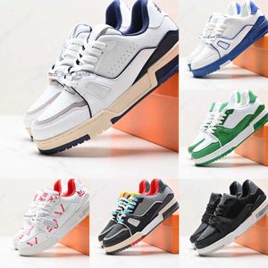 Tasarımcı Lüks Louisely Sneakers Eğitmenler için Erkekler Kadın Virgils X 1 Düşük Ayakkabı Bahar Ayak Ayakkabı Dantel Yuvarlak Toe Nakış Spor ayakkabıları Klasik Viutonly