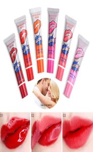 6 colori Lip Gloss Peeloff dura per 24H No Stain Marine Collagene Rossetto Balm Balm Pianta Romantico Capo di orso Maschera per labbra idratanti1317325