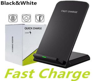 10W Fast Wireless Charger Qi Standardtelefoninnehavare Dock Station med laddningskabel för iPhone 13 12 SE2 X XS Max XR 11 Pro 8 SAMS5844394