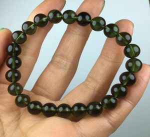 A100 Moldavite Aeroliti verdi Pietra di cristallo ceco Pietra grezza Rettifica Bracciale meteorite con perline da 8 mm8272641