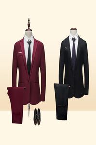 Märke män kostym mode fast kostym casual smal fit 2 stycken mens bröllop kostymer jackor man plus storlek 3xl6112157
