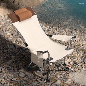 Camp Furniture Nordic Tragbarer Strandstuhl Klappbar Angeln Minimalistischer Boden Entspannen Niedliche Armlehne Silla De Playa Outdoor-Möbel