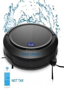 Auto Robot Acuum Cleaner QQ9 med Water Tank Extendable Brush Smart Memory 3D Map Navigation Smartphone App Control Intelligent1657767