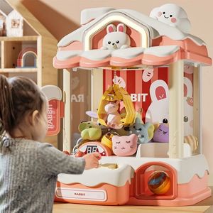 ألعاب آلة المخلب المصغرة التلقائي للأطفال تعمل عملة العملات التي تعمل بتشغيل لعبة Arcade Crane Doll Machines Kids Christmas Christmas 240105