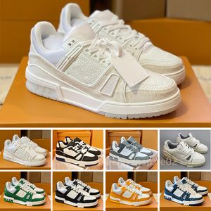 Trainer Sneaker Men Casual shoes Designer womens Platform Sneakers Virgils Low shoe white lovers embossed green denim royal red Black Luxury mens trainers B4