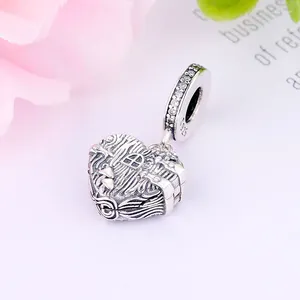 Loose Gemstones 925 Silver Heart House Window Mushroom Rose Flower Bead Pendant Fit Original Pan Charm Bracelet Making Kid Berloque DIY