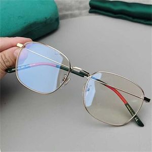 18% OFF Óculos de sol Novos óculos de prata Xiao Zhan de alta qualidade masculinos gg0681 Ultra leve liga de titânio moldura completa quadrada para mulheres podem ser equipados com lentes para miopia