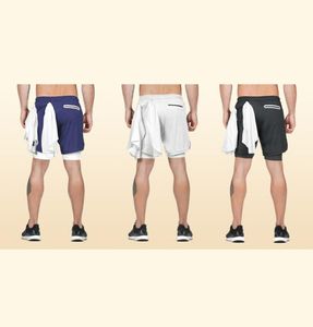 2021 Men Gym Shorts Running Workout Clothes For Men Quick Drying 2 in 1 Fitness Training Beach Sport Shorts Jogging Sweatpants7492016