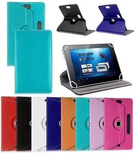 360 graders roterande PU -läderfodral Stand Fold Flip Covers Buildin Card Buckle Universal Case for Tablet PC 7 8 9 10 Inch7871422