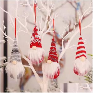 Christmas Decorations Christmas Ornaments Handmade Swedish Tomte Gnomes P Scandinavian Santa Tree Hanging Decoration Home Decor Jk2009 Dhc1K