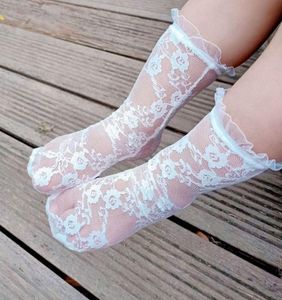 Lato Baby Socks koronkowe dziewczęta księżniczki długie dzieciaks Socks Sweet Knit Knee High Sock Ubrania dziecięce maluch Wear B39893883601