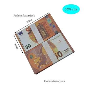 HELSPROP PENGAR KOPIE 10 20 50 100 Party Fake Money Notes Faux Billet Euro Play Collection Gifts2225315K