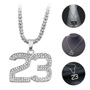 Pendant Necklaces Number 23 Athletes Necklace Baseball For Men Decoration Accessories
