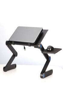 Laptop-Schreibtisch aus Aluminiumlegierung, zusammenklappbar, tragbar, Notebook-Ständer, Bett, Sofa, Tablett, Buchhalter, Tablet-PC-Ständer