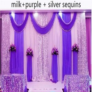 3M 5M Tło z cekinami Swags Wedding Bloth z cekinami Swags Party Curtain Wedding Party Celebration Tło 273e