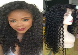 Malaysian Deep Curly Wave Human Hair Lace Front Wigs 826inch New Arrival Full Lace Wig Natural Color Glueless Lace Wigs Retail3404565