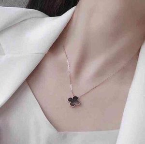 Fashion Classic 4 Clover Necklaces Pendants MotherofPearl Stainless Steel Plated 18K for WomenGirls linkAC0439245484