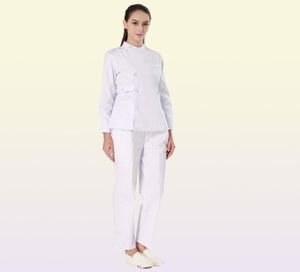 Women Nursing spa beauty salon uniform design nursing scrub long sleeve work uniform health care seven colors Elastic pants3614260