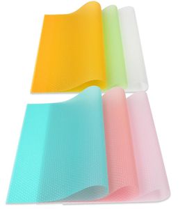 Conjunto de tapetes de geladeira com 6 peças de PVC multicolorido para gavetas de geladeira Tapetes multiuso 29 x 48 CM1151175