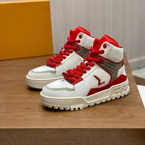 Designer Casual Shoes Men Luxury Sneaker Trainer Virgil Calfskin High quality White Green Red Blue Letter Overlays Leather Platform Low Sports Sneaker 08