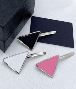 High Quality Girl Metal Hair Clip Designer Women Triangle Letter Barrettes Fashion Hair Accessories 3 Colors4838935