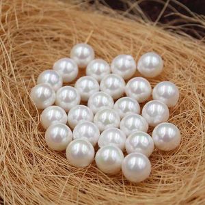 Naszyjniki 20pcs/partia naturalne skorupę Pearl Koraliki 3 4 5 6 7 8 9 10 12 14 16 18 mm ręcznie robione okrągłe luźne koraliki z produkcją biżuterii z pół dziury DIY