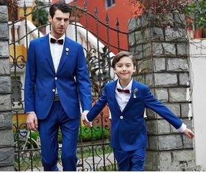 Męskie garnitury królewskie niebieskie szczupły fit 2 sztuki niestandardowe Business Tuxedos Wedding Groomsmen Therno Masculino Men Suit (Kurtka Pan)
