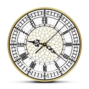 Big Ben Clock Contemporary Modern Wall Clock Retro Silent Non Ticking Wall Watch English Home Decor Storbritannien London Gift X070302N