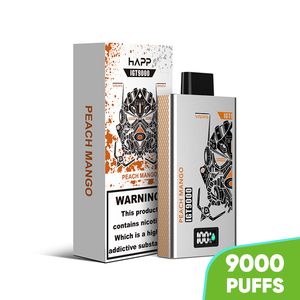 Nya 9000 puffar Vape 9K engångsspuffbar E -cigarett 9000puffs fylld på 14 ml 20 mg 50 mg Nic Salt Vape Juice Cigarettelektronik med 500 mAh batteri