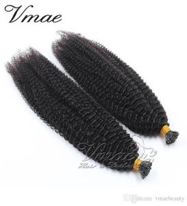 Vmae Indian Raw Virgin Natural Black Pre Bonded Cutcle Aligned Human Hair Keratin Stick Prebonded U Thip Afro Kinky Curly I Tip Ex3459388