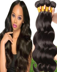 9A Trame di capelli umani brasiliani 16 18 20 22 Fasci di capelli femminili africani da 24 pollici Onda del corpo Nero Grande onda Serpente Ricciolo Colore naturale40114754165731