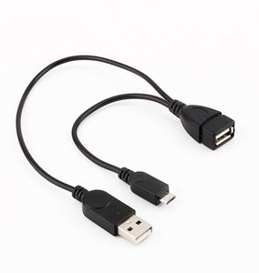 10 шт. слот Micro USB Host OTG кабель с питанием USB Мужской Женский USB-кабель для планшетных ПК для Android Unversal7885597